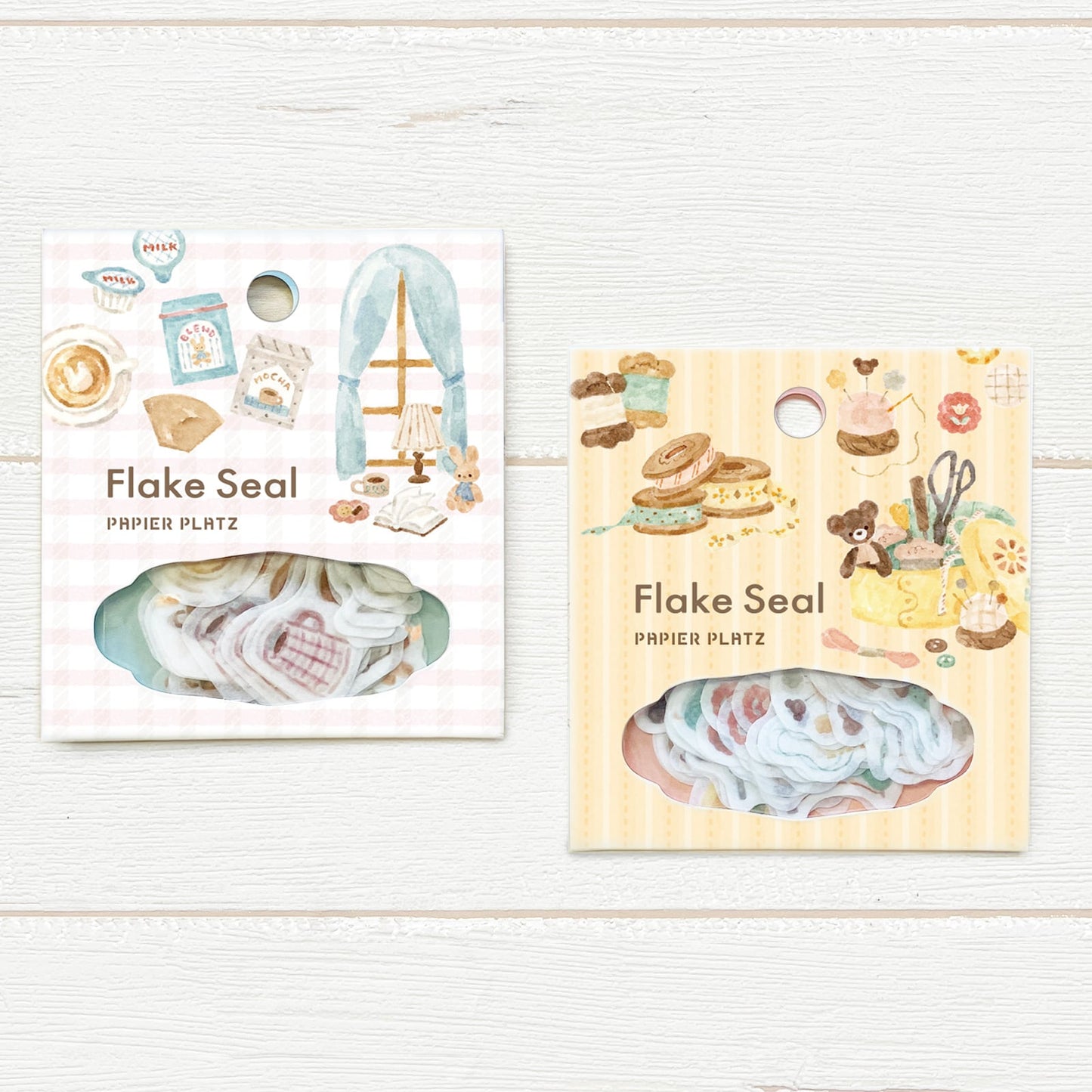 Papier Platz Bear and Rabbit Watercolour-Themed Stickers