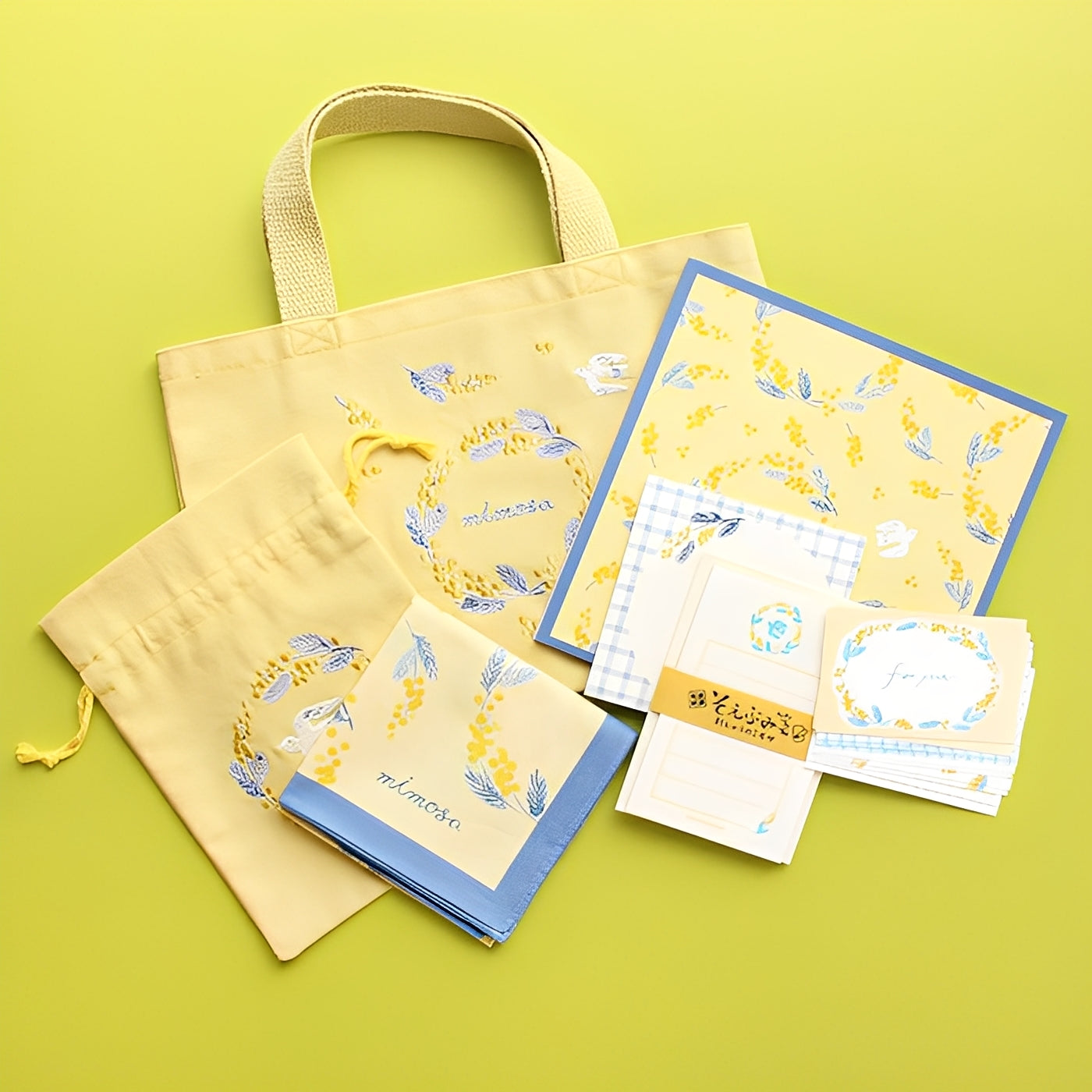 Furukawashiko Embroidery Mimosa Stationery Set