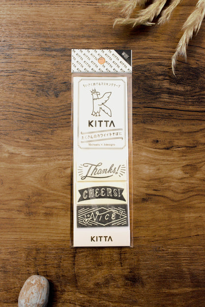 KITTA Wide Message Pre-Cut Washi Tape