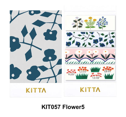KITTA Flower 5 Pre-Cut Washi Tape