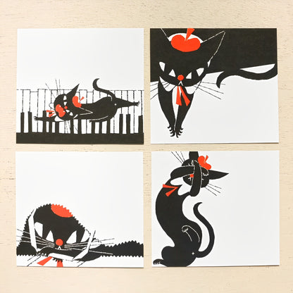 Hyogensha Black Cat Robin Notepad