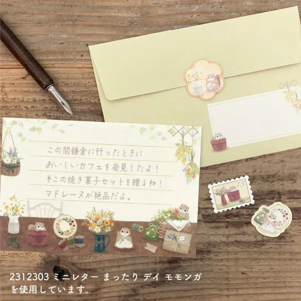 N.B. Mattari Animals Series Flower x momonga flake stickers