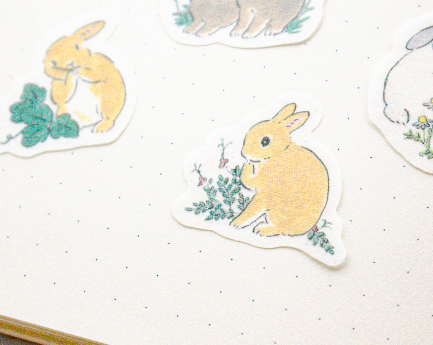 Papier Platz Rabbit and Flower Stickers