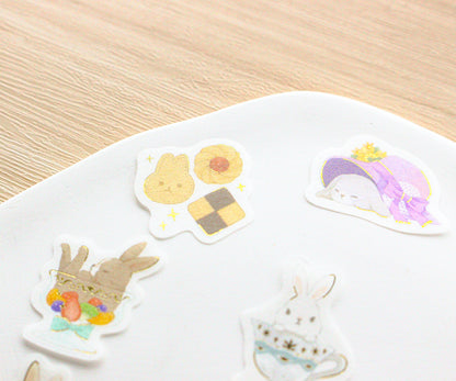 Papier Platz Rabbit Dessert Stickers