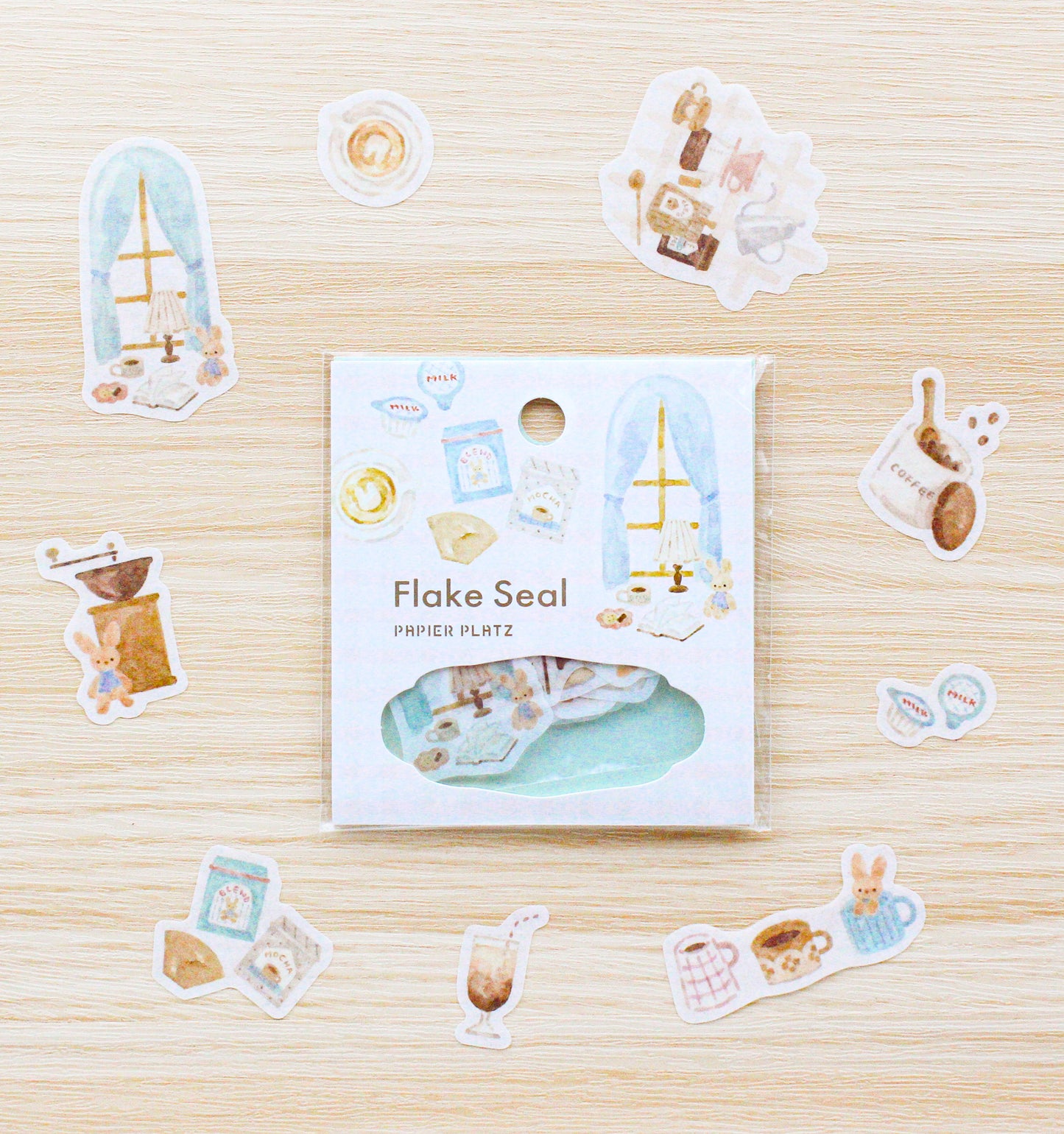 Papier Platz Bear and Rabbit Watercolour-Themed Stickers