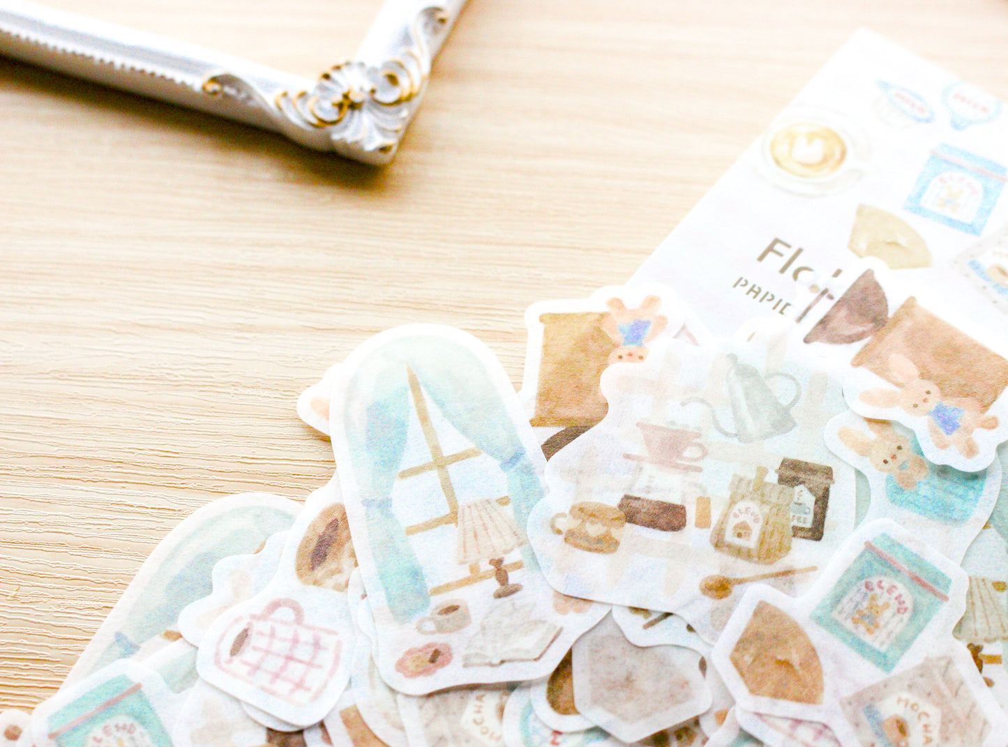 Papier Platz Bear and Rabbit Watercolour-Themed Stickers