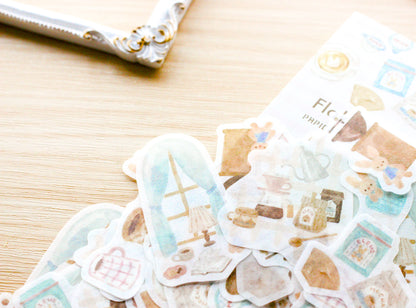 Papier Platz Bear and Rabbit Watercolour-Themed Stickers