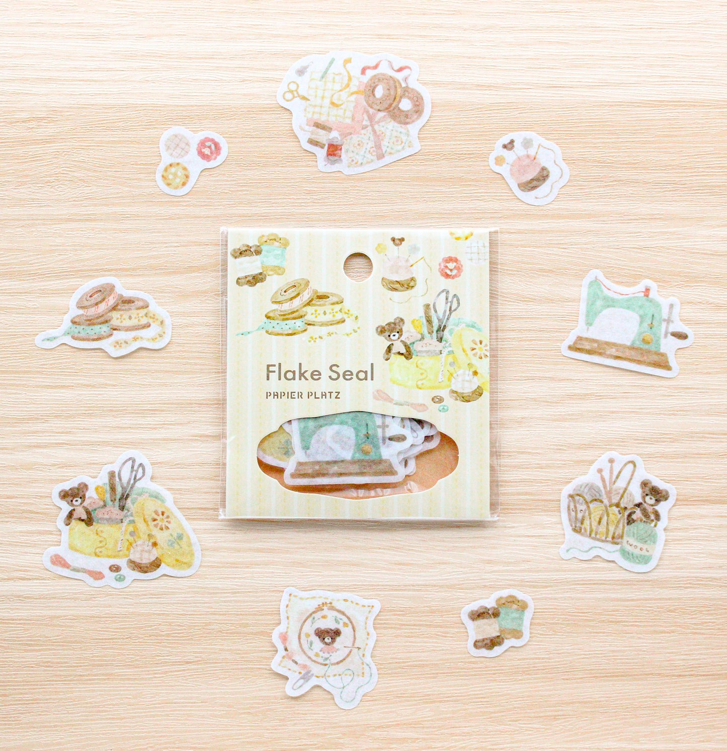 Papier Platz Bear and Rabbit Watercolour-Themed Stickers