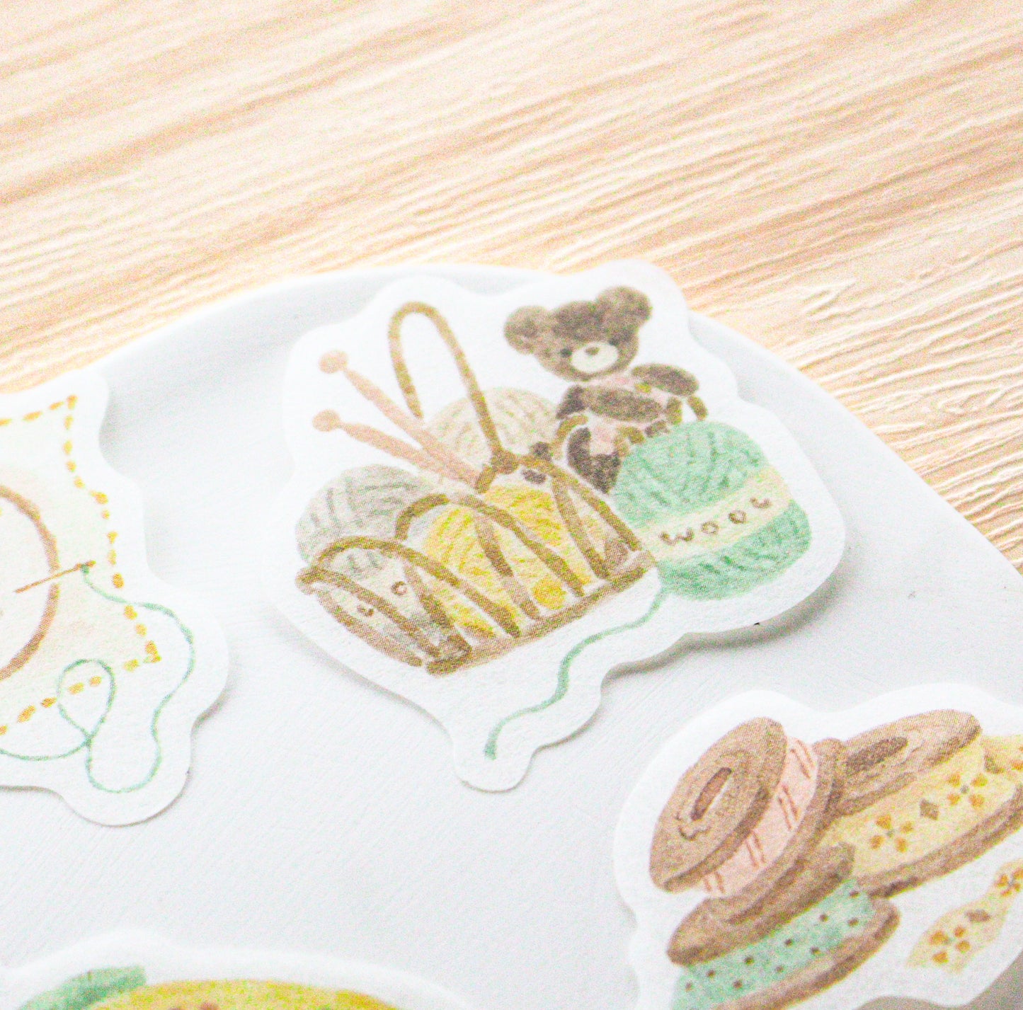 Papier Platz Bear and Rabbit Watercolour-Themed Stickers