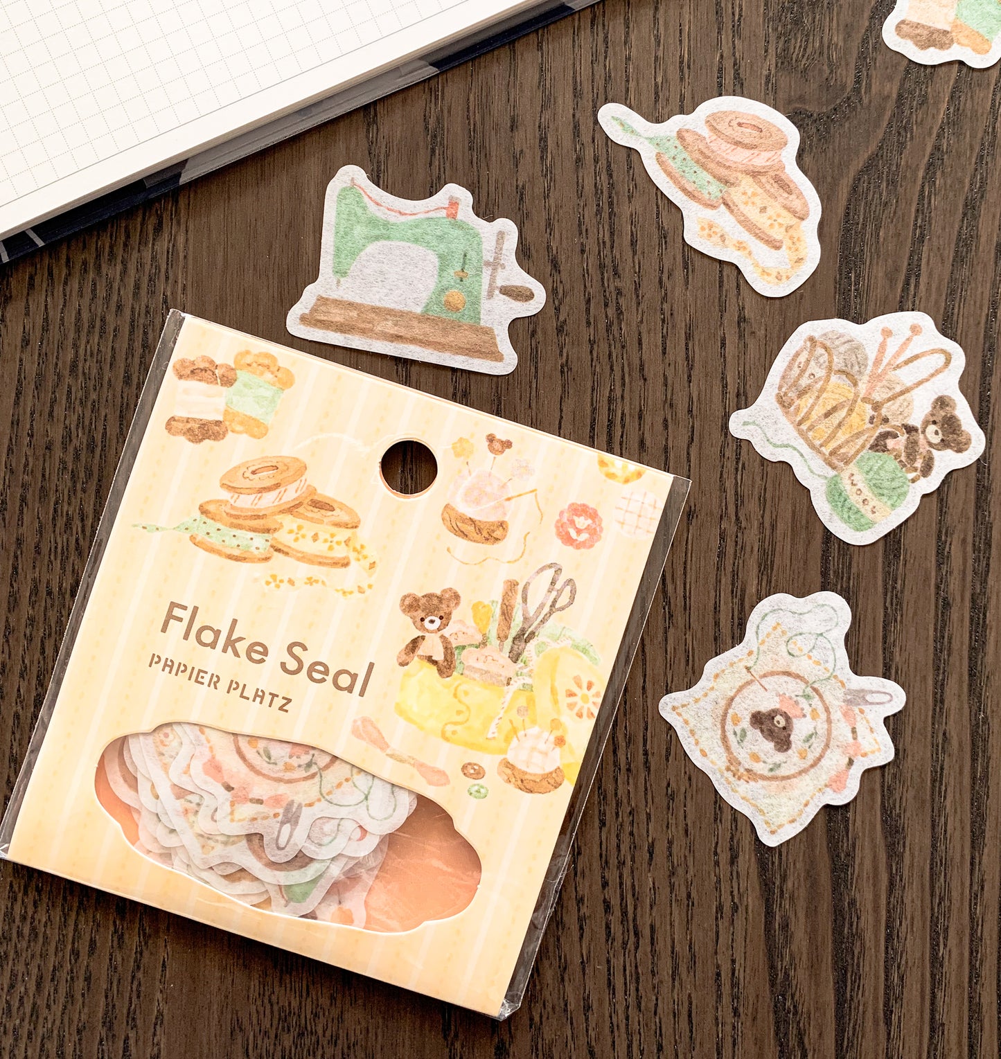 Papier Platz Bear and Rabbit Watercolour-Themed Stickers