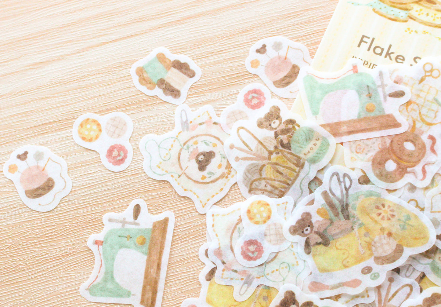 Papier Platz Bear and Rabbit Watercolour-Themed Stickers