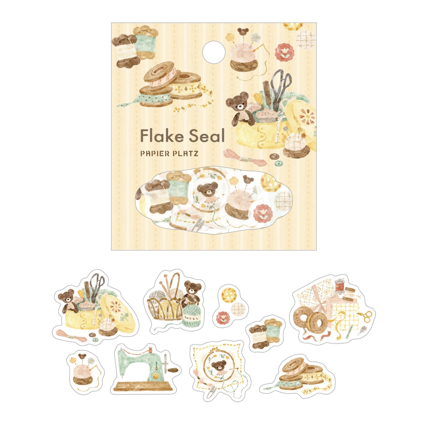 Papier Platz Bear and Rabbit Watercolour-Themed Stickers