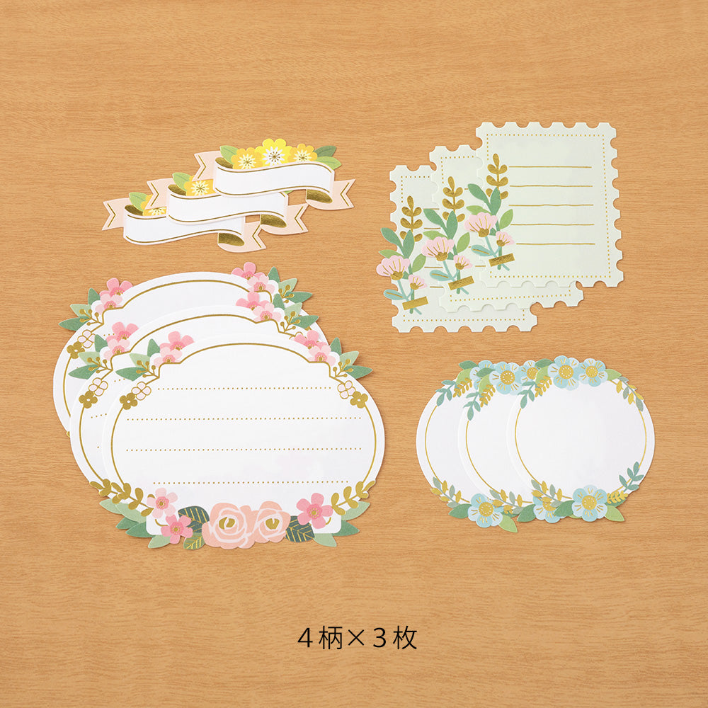 Midori PC Museum Sticker Label Flower