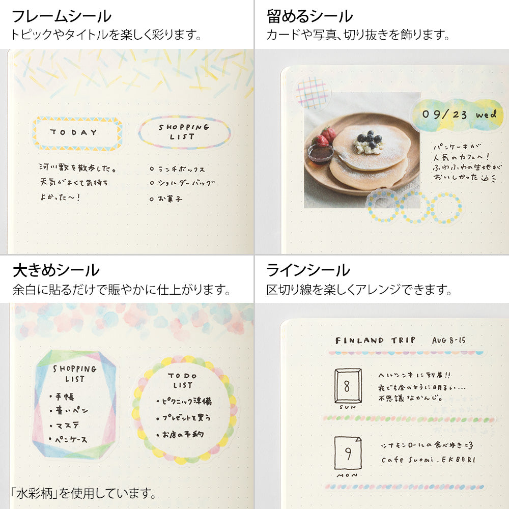 Midori Yuru Log Stickers