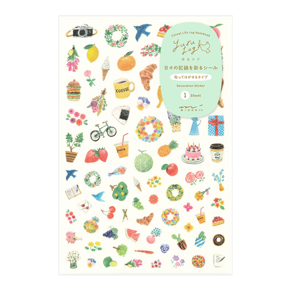 Midori Yuru Log Stickers