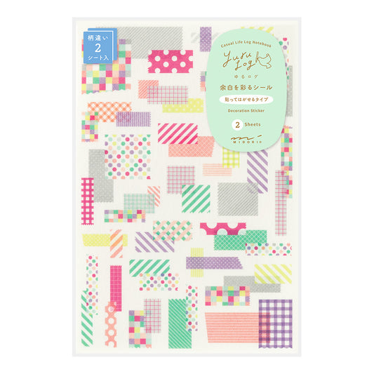 Midori Yuru Log Stickers