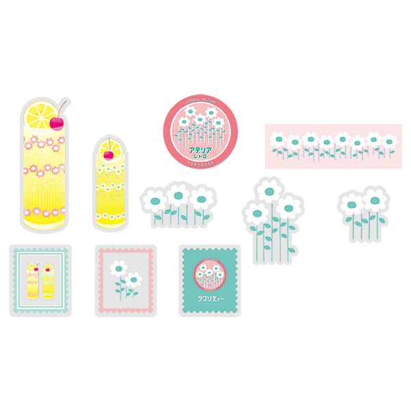 RyuRyu Aderia Retro Transparent Stickers