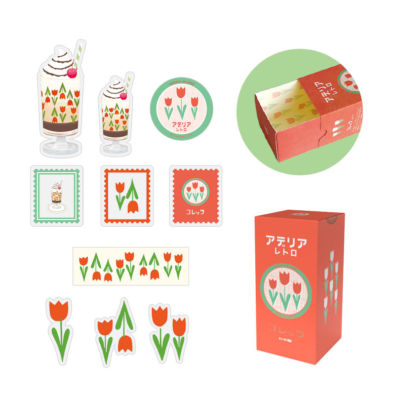 RyuRyu Aderia Retro Transparent Stickers