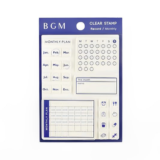 BGM Clear Stamp - Record / Monthly