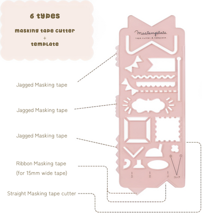 Kutsuwa Mastemplate Tape Cutter and Template Ruler