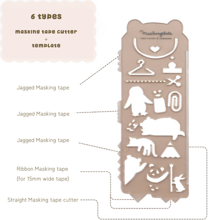 Kutsuwa Mastemplate Tape Cutter and Template Ruler