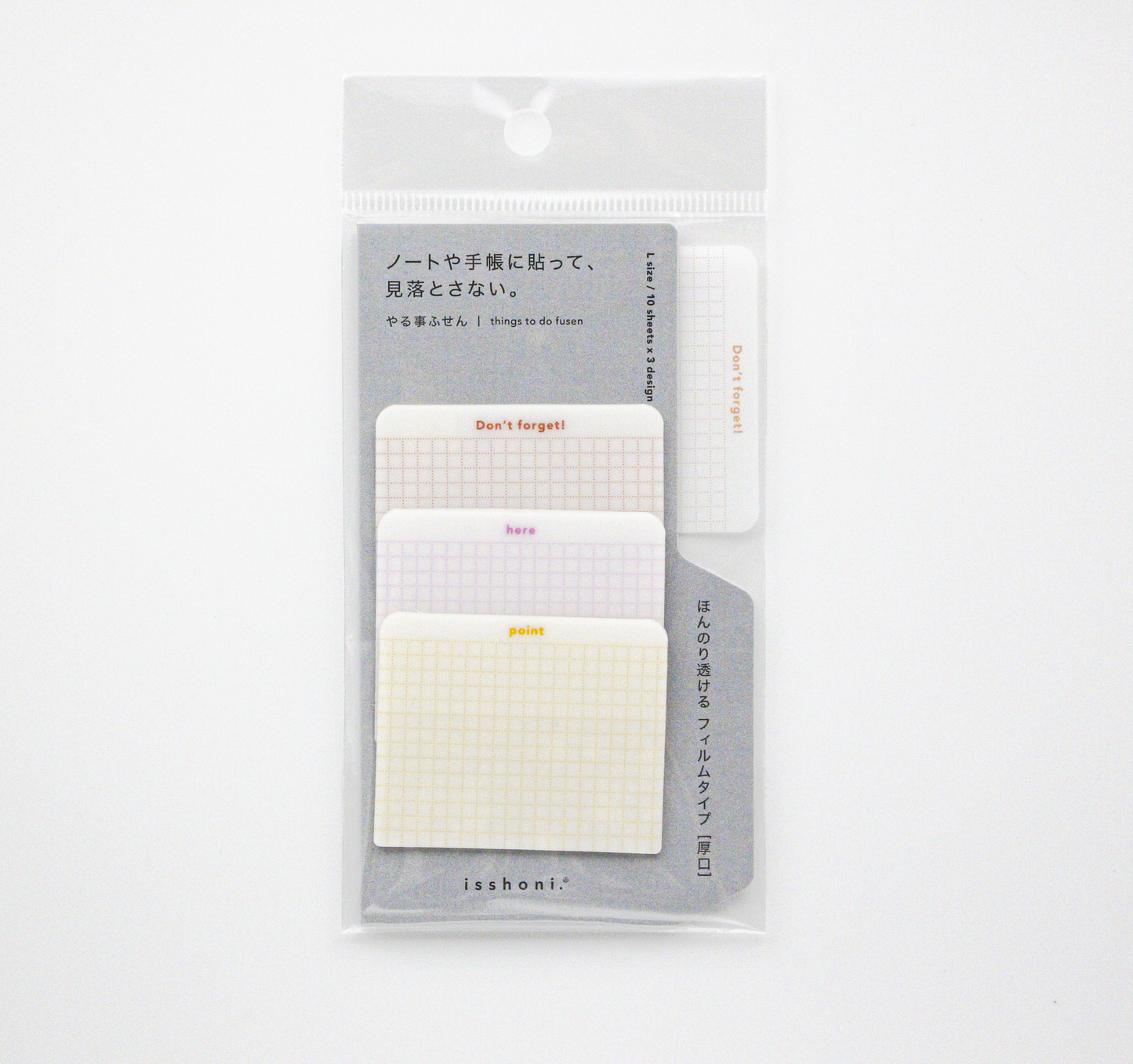 Isshoni Transparent Multi-Purpose Sticky Notes