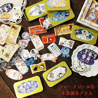 Sealdo Alice in Wonderland Flake Stickers Tin