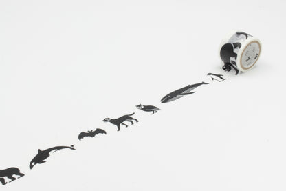MT Screen Print Black Animals Washi Tape