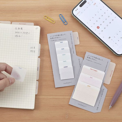 Isshoni Transparent Multi-Purpose Sticky Notes