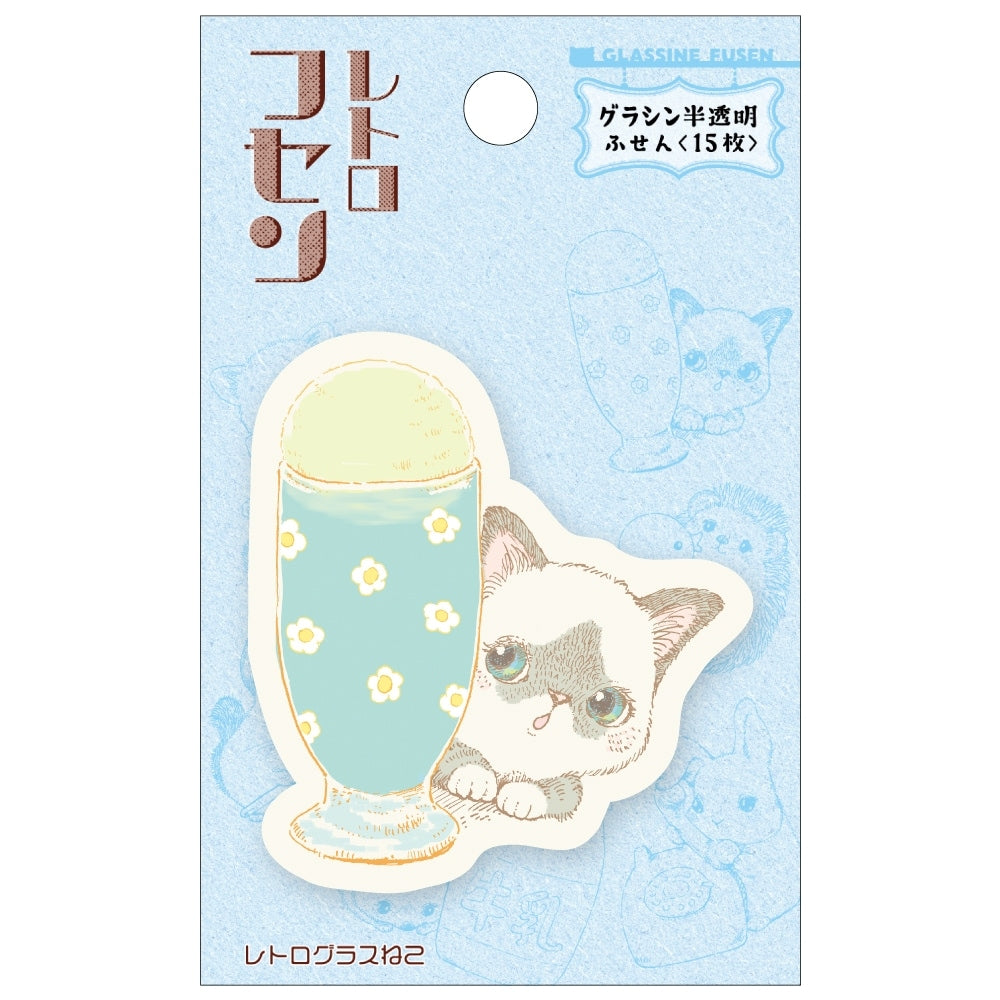 Hisago Dessert Cat Transparent Sticky Notes