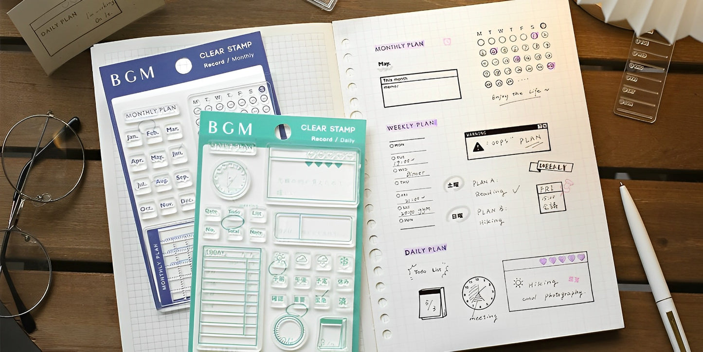 BGM Clear Stamp - Record / Monthly
