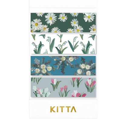 KITTA Flower 9 Pre-Cut Washi Tape
