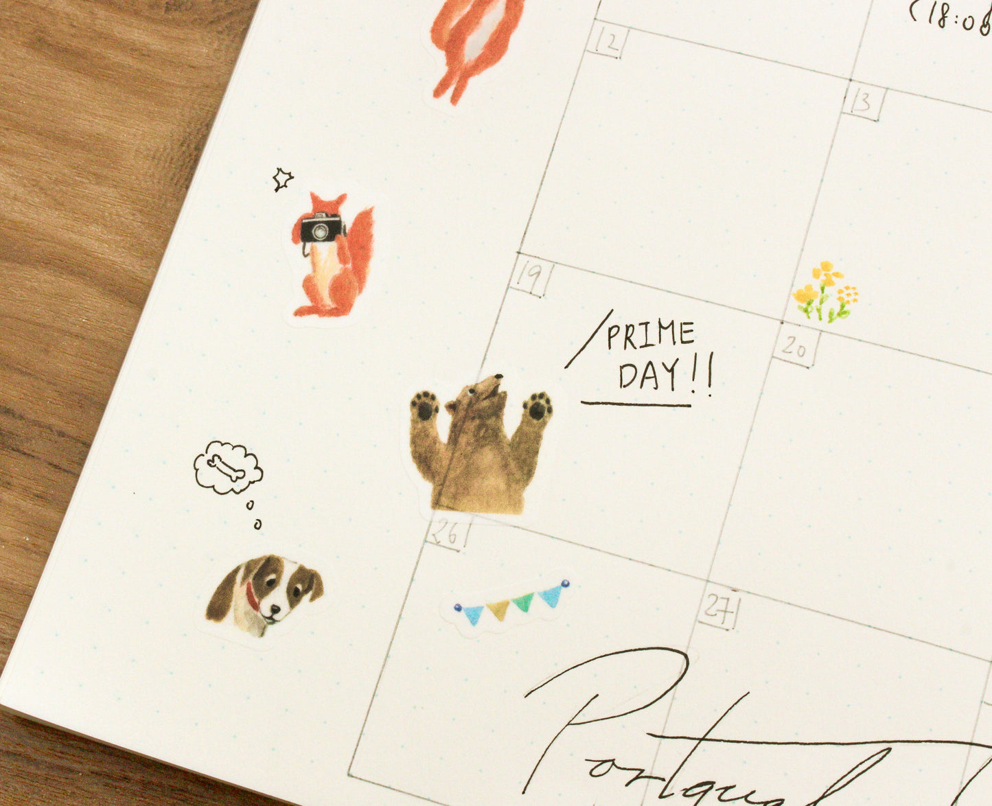 Midori Yuru Log Stickers